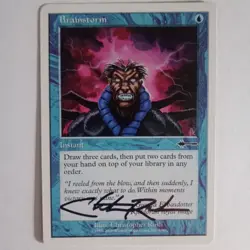 Magic The Gathering - 1x Signed Brainstorm (mtg) Beatdown - Image 1