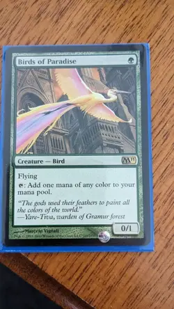 BIRDS OF PARADISE M11 Magic 2011 MTG Green Creature — Bird RARE - Image 2