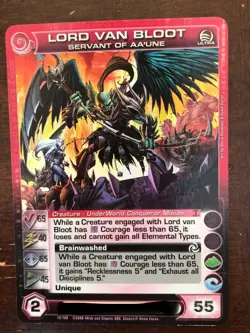 CHAOTIC 5 MIN ULTRA RARE LORD VAN BLOOT SERVANT OF AA'UUNE CARD - Image 2