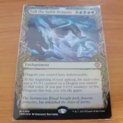 Call The Spirit Dragons MTG Mythic Showcase Foil 309 Tarkir Dragonstorm Magic - Image 1