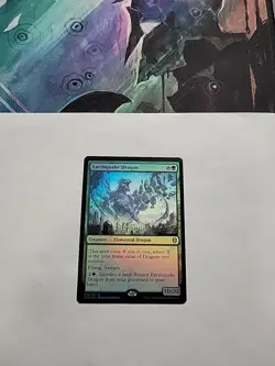 MTG - Earthquake Dragon _ CLB Foil Rare #228 - Image 2