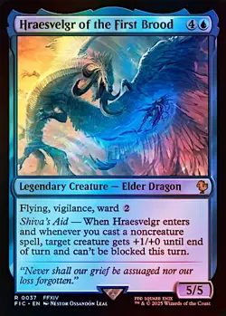 1x Hraesvelgr of the First Brood, Surge Foil, Final Fantasy, Magic MTG NM - Image 1