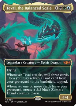 MTG TDC NM Borderless Teval, the Balanced Scale - Image 1