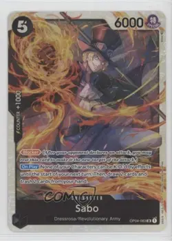 2023 One Piece Card Game: Kingdoms of Intrigue OP04 SR Sabo #OP04-083 fv8 - Image 1