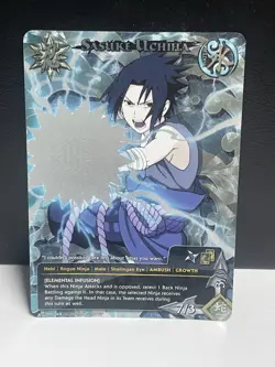 Naruto TCG Sasuke Uchiha Full Art Foil Promo Card PR-068 MP - Image 1