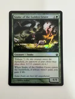 Snake of the Golden Grove Foil MTG Magic the Gathering Card NM Near Mint BRG - Image 1