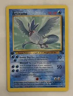 POKEMON TCG Articuno 17/62 1st Edition Fossil Card Regular  LP Vintage - Image 1