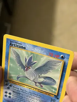 POKEMON TCG Articuno 17/62 1st Edition Fossil Card Regular  LP Vintage - Image 4