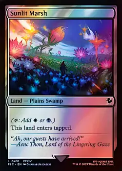 NM Surge Foil Sunlit Marsh, MTG, Final Fantasy Commander, Magic, 431 - Image 1