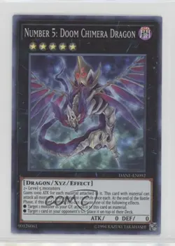 Number 5: Doom Chimera Dragon Unlimited YuGiOh Dark Neostorm #DANE-EN092 a3q - Image 1