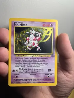 Pokémon TCG Jungle Set Mr. Mime 6/64 Vintage Rare Holo Card MP WOTC 1999 - Image 3