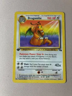 Pokemon Card Dragonite 1st Edition (19/62) Fossil Rare Non-Holo - TCG - Image 8