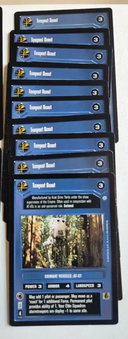 Star Wars CCG 17 card lot- Tempest 1, Tempest Scout 1-6,  Includes 2 Foils. - Image 7