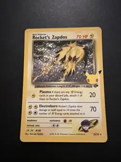 Pokemon Card TCG Rockets Zapdos #145 Celebrations Classic Collection Holo NM - Image 1