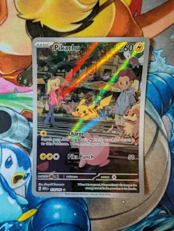 Pokemon TCG Pikachu 173/165 SCVi 151 Illustration Rare Holo Card English Edition - Image 1