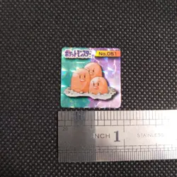 Dugtrio Pokemon Bros Card Kira Mini Game Boy Anime Nintendo Japan No.051 - Image 2