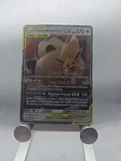 Pokemon TCG Eevee & Snorlax GX 120/181 Sun and Moon Team Up Tag Team Card NM  - Image 1