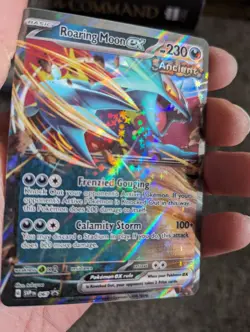 Pokemon Black Star Promo Card SVP 067 Roaring Moon ex Star Foil Holo - Image 6