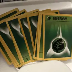 1x Pokémon Base Set GREEN Grass Energy Card 99/102 WOTC 1999 - Image 2
