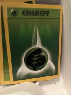 1x Pokémon Base Set GREEN Grass Energy Card 99/102 WOTC 1999 - Image 5