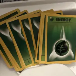 1x Pokémon Base Set GREEN Grass Energy Card 99/102 WOTC 1999 - Image 6