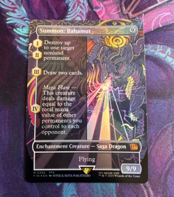 MTG Magic x Final Fantasy - Summon: Bahamut ⭐ Borderless FOIL ⭐ NM - Image 5