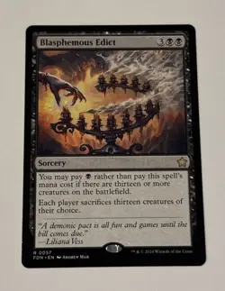MTG Blasphemous Edict - Foundations LP - Image 1