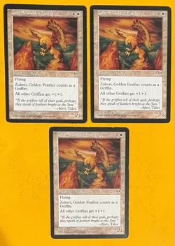 MTG ZUBERI, GOLDEN FEATHER (x3) Mirage (OldManMTG 010-320) - Image 1