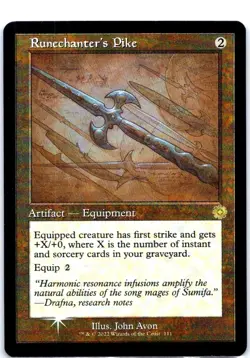The Brothers' War: Retro Frame Artifacts #111 Runechanter's Pike Foil - Image 1