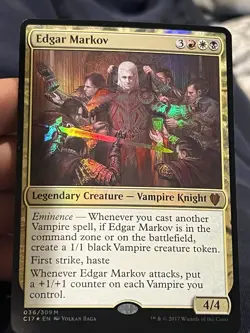 MTG EDGAR MARKOV   "OVERSIZE/JUMBO"   MYTHIC FOIL  #036/309 COMMANDER 2017 - Image 14
