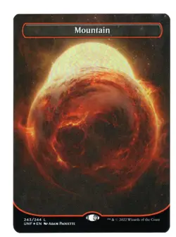 MTG - Mountain (243) - Borderless Foil - Unfinity - "Orbital" - NM - Image 3