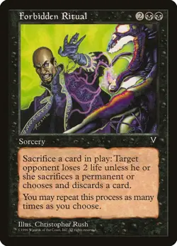 MTG Forbidden Ritual NM Visions VIS Reserved List Magic Gathering card - Image 4