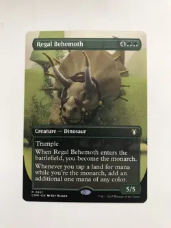 Regal Behemoth Extended Borderless MTG Magic the Gathering Card NM Near Mint CMM - Image 1