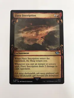 Fiery Inscription Showcase Scroll MTG Magic Gathering Card NM Mint LTR - Image 2