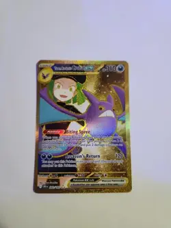 Pokemon TCG Destined Rivals Team Rocket's Crobat EX 242/182 Gold Rare Near Mint - Image 1