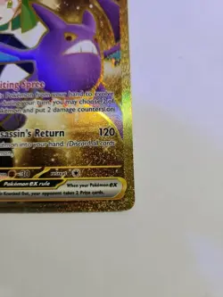 Pokemon TCG Destined Rivals Team Rocket's Crobat EX 242/182 Gold Rare Near Mint - Image 4
