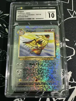 Pidgeot Legendary Collection 33/110 Reverse Holo Foil 2002 Pokémon CGC 10 - Image 3