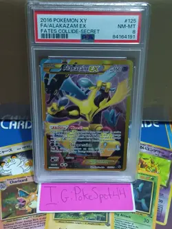 Pokemon 2016 Fates Collide Alakazam Ex Secret Rare 125/124 PSA 8 Near Mint - Image 3