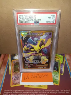 Pokemon 2016 Fates Collide Alakazam Ex Secret Rare 125/124 PSA 8 Near Mint - Image 1