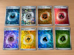 Cracked Ice Holo Energy Set of 8 - Terapagos EX Premium Collection - Pokemon - Image 1