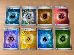 Cracked Ice Holo Energy Set of 8 - Terapagos EX Premium Collection - Pokemon - Image 3