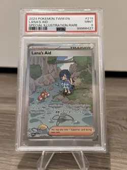 2024 Pokemon Twilight Masquerade Lana's Aid Special Illustration 219/167 PSA 9 - Image 3