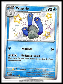 Pokemon TCG SV: Paldean Fates Wugtrio #122/091 Shiny Holo Rare (NM) - Image 4