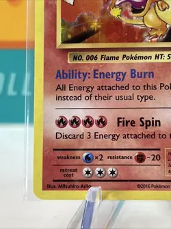 Charizard #11 Holo Rare Pokemon 2016 XY Evolutions LP - Image 6