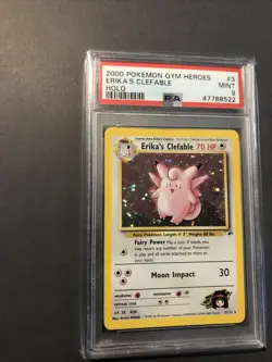 2000 Pokemon Gym Heroes Holo Erika's Clefable #3 PSA 9 MINT Unlimited - Image 6