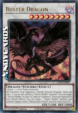 BUSTER DRAGON • (Dragon Fighter) • Ultra R • GFTP EN097 • YUGIOH! • ANDYCARDS - Image 1