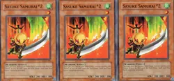 3X Sasuke Samurai #2 DR1-EN221- Yugioh Yu Gi Oh! 3 Playset - Image 1