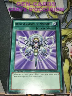 USED Yu Gi Oh MONSTER REINCARNATION LCYW-FR142 1st Edition Card - Image 1