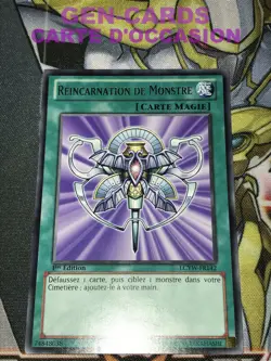 USED Yu Gi Oh MONSTER REINCARNATION LCYW-FR142 1st Edition Card - Image 3