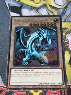 Yu Gi Oh BLUE-EYED WHITE DRAGON CARD RA03-FR079 SECRET PLATINUM RARE 1st - Image 1